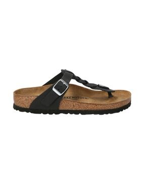Birkenstock Unisex Gizeh Braided Sandals - Black Leather Oiled. 1021349